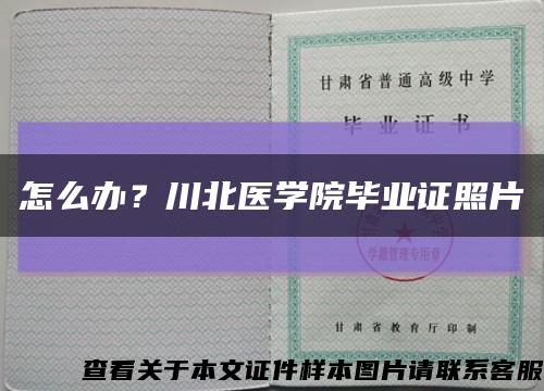 怎么办？川北医学院毕业证照片缩略图