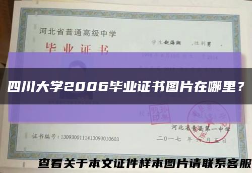 四川大学2006毕业证书图片在哪里？缩略图