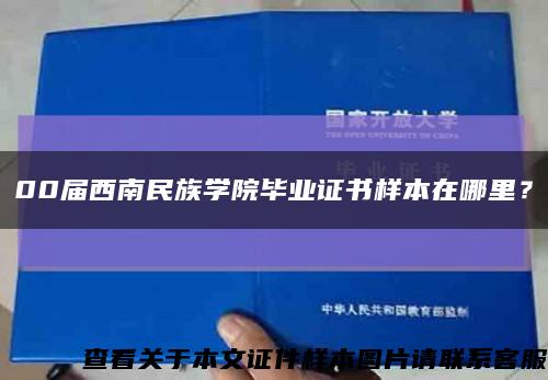 00届西南民族学院毕业证书样本在哪里？缩略图