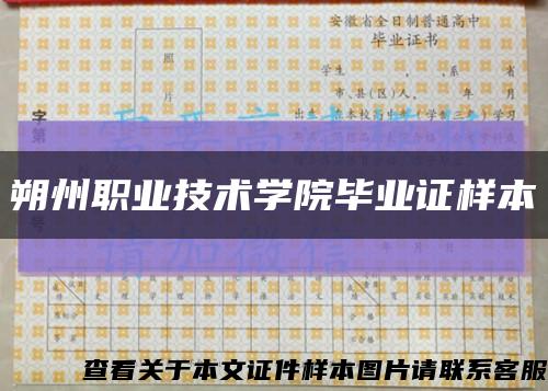 朔州职业技术学院毕业证样本缩略图