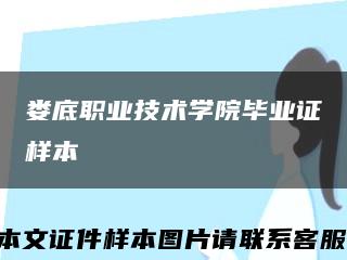 娄底职业技术学院毕业证样本缩略图