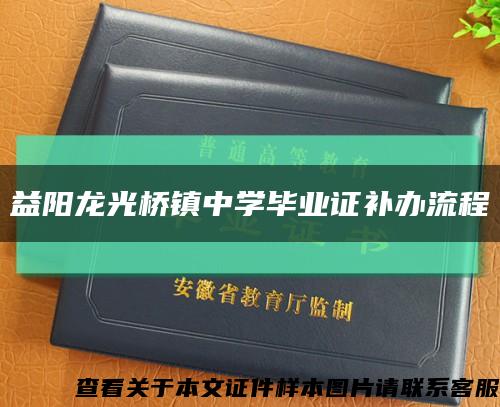 益阳龙光桥镇中学毕业证补办流程缩略图