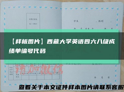 【样板图片】西藏大学英语四六八级成绩单编号代码缩略图