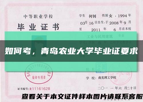 如何考，青岛农业大学毕业证要求缩略图