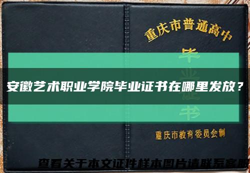 安徽艺术职业学院毕业证书在哪里发放？缩略图