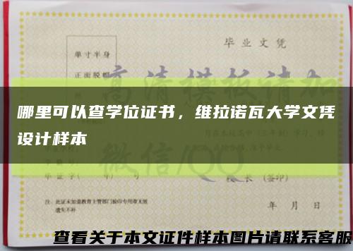 哪里可以查学位证书，维拉诺瓦大学文凭设计样本缩略图