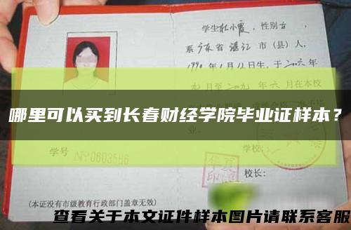 哪里可以买到长春财经学院毕业证样本？缩略图