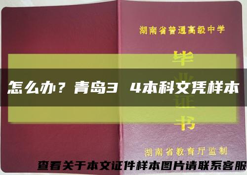 怎么办？青岛3 4本科文凭样本缩略图