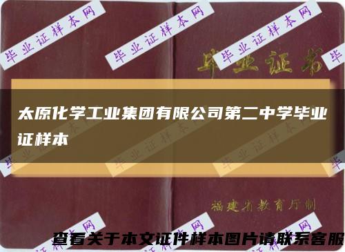 太原化学工业集团有限公司第二中学毕业证样本缩略图