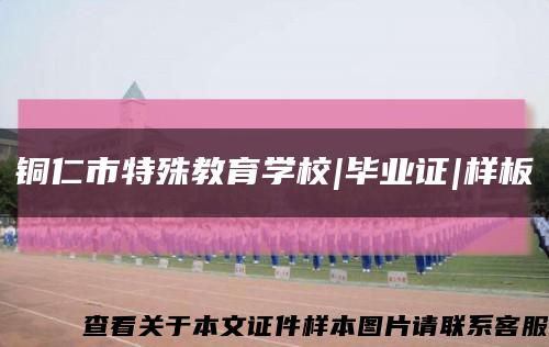 铜仁市特殊教育学校|毕业证|样板缩略图