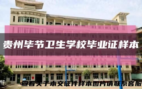 贵州毕节卫生学校毕业证样本缩略图