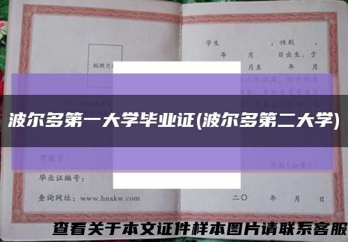 波尔多第一大学毕业证(波尔多第二大学)缩略图