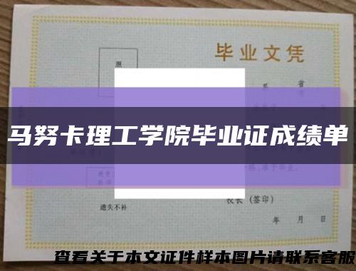 马努卡理工学院毕业证成绩单缩略图