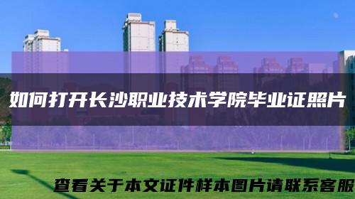 如何打开长沙职业技术学院毕业证照片缩略图