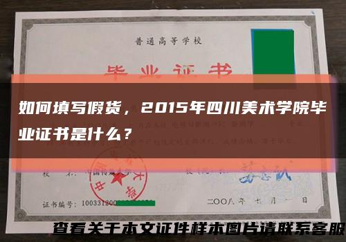 如何填写假货，2015年四川美术学院毕业证书是什么？缩略图