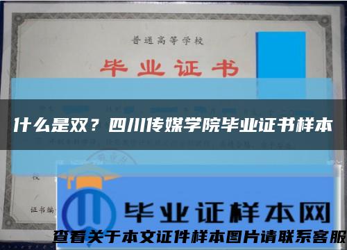 什么是双？四川传媒学院毕业证书样本缩略图