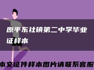 原平东社镇第二中学毕业证样本缩略图