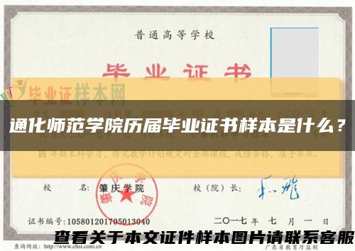 通化师范学院历届毕业证书样本是什么？缩略图