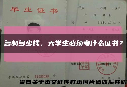 复制多少钱，大学生必须考什么证书？缩略图