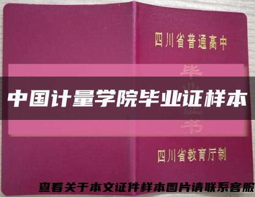 中国计量学院毕业证样本缩略图