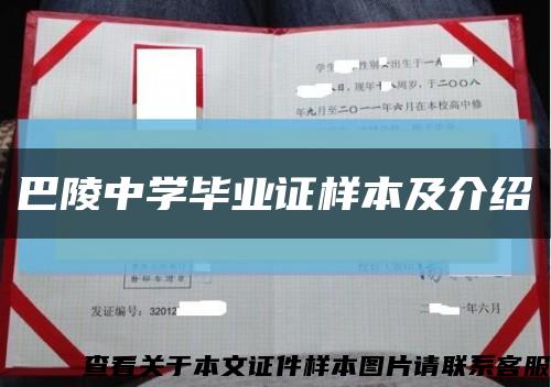 巴陵中学毕业证样本及介绍缩略图