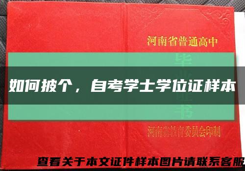 如何披个，自考学士学位证样本缩略图