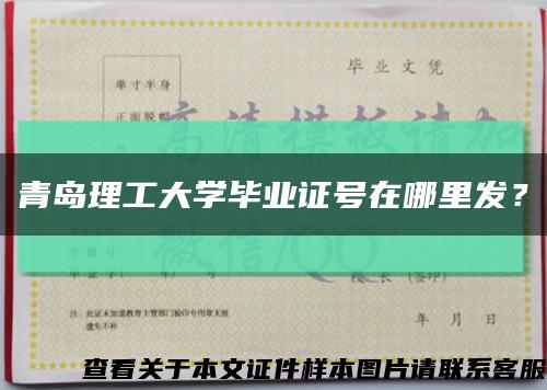 青岛理工大学毕业证号在哪里发？缩略图