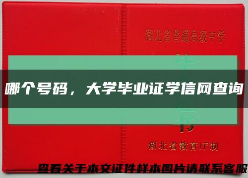 哪个号码，大学毕业证学信网查询缩略图