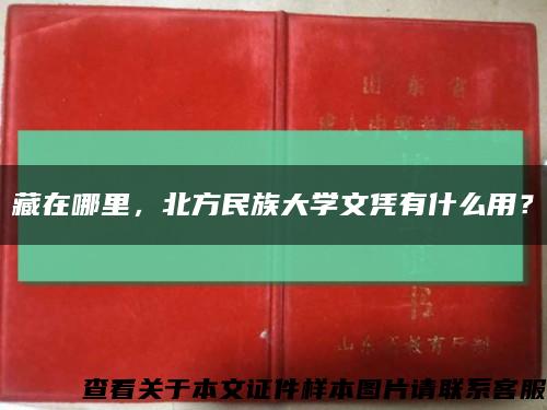 藏在哪里，北方民族大学文凭有什么用？缩略图