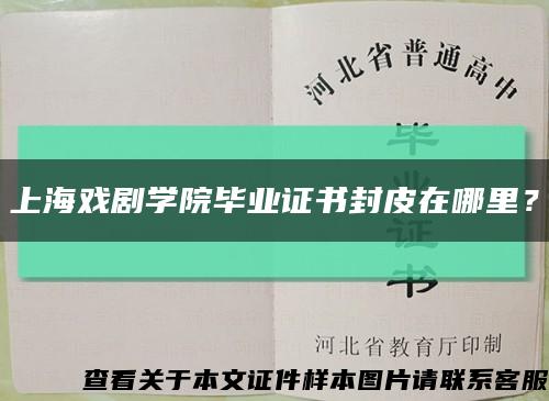 上海戏剧学院毕业证书封皮在哪里？缩略图