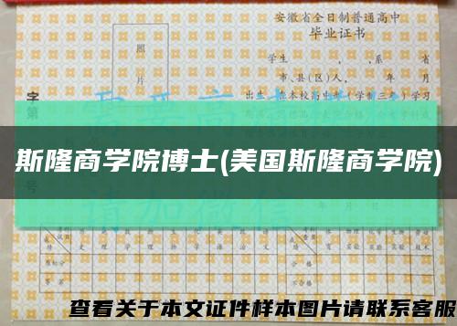 斯隆商学院博士(美国斯隆商学院)缩略图