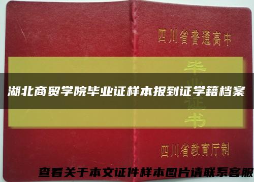 湖北商贸学院毕业证样本报到证学籍档案缩略图