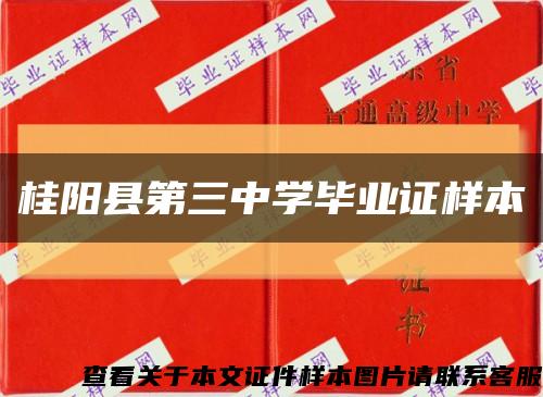 桂阳县第三中学毕业证样本缩略图