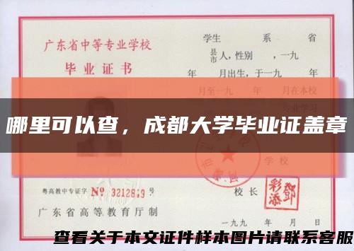 哪里可以查，成都大学毕业证盖章缩略图