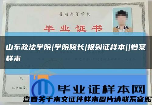 山东政法学院|学院院长|报到证样本||档案样本缩略图