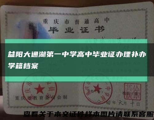 益阳大通湖第一中学高中毕业证办理补办学籍档案缩略图