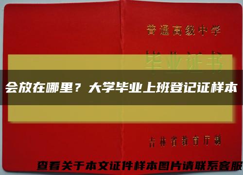 会放在哪里？大学毕业上班登记证样本缩略图