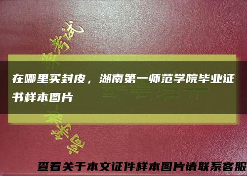 在哪里买封皮，湖南第一师范学院毕业证书样本图片缩略图