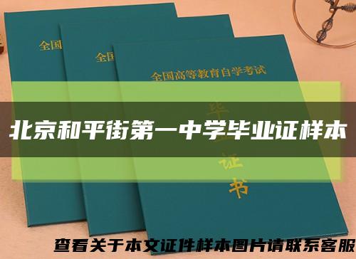 北京和平街第一中学毕业证样本缩略图