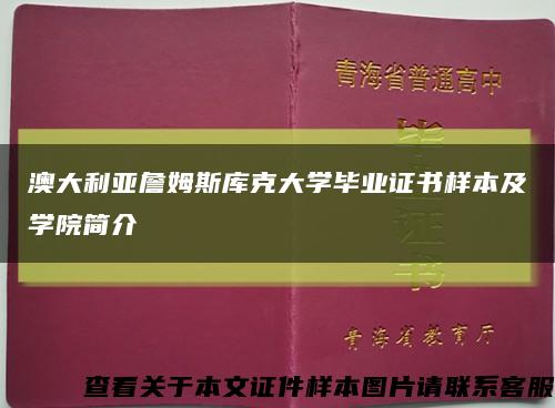 澳大利亚詹姆斯库克大学毕业证书样本及学院简介缩略图