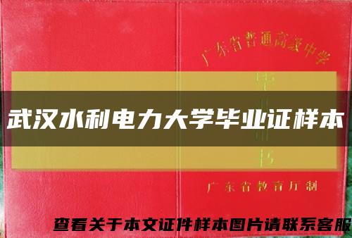 武汉水利电力大学毕业证样本缩略图