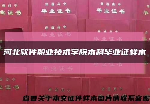 河北软件职业技术学院本科毕业证样本缩略图