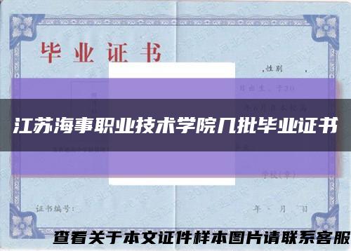 江苏海事职业技术学院几批毕业证书缩略图