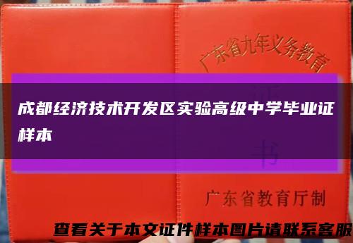 成都经济技术开发区实验高级中学毕业证样本缩略图