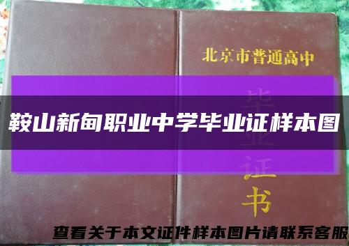 鞍山新甸职业中学毕业证样本图缩略图