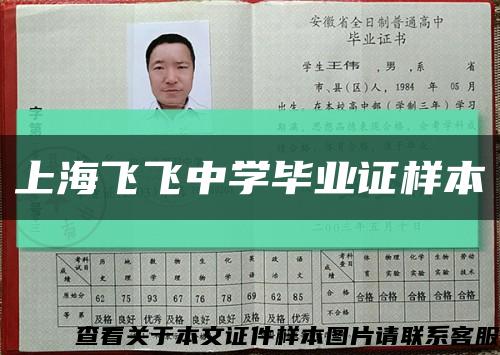 上海飞飞中学毕业证样本缩略图