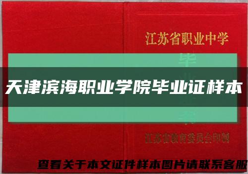 天津滨海职业学院毕业证样本缩略图