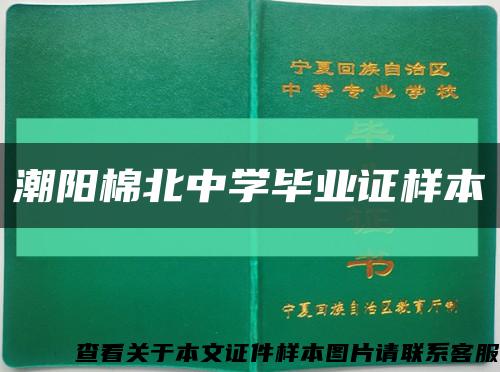 潮阳棉北中学毕业证样本缩略图