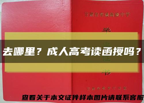 去哪里？成人高考读函授吗？缩略图