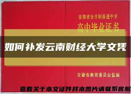 如何补发云南财经大学文凭缩略图